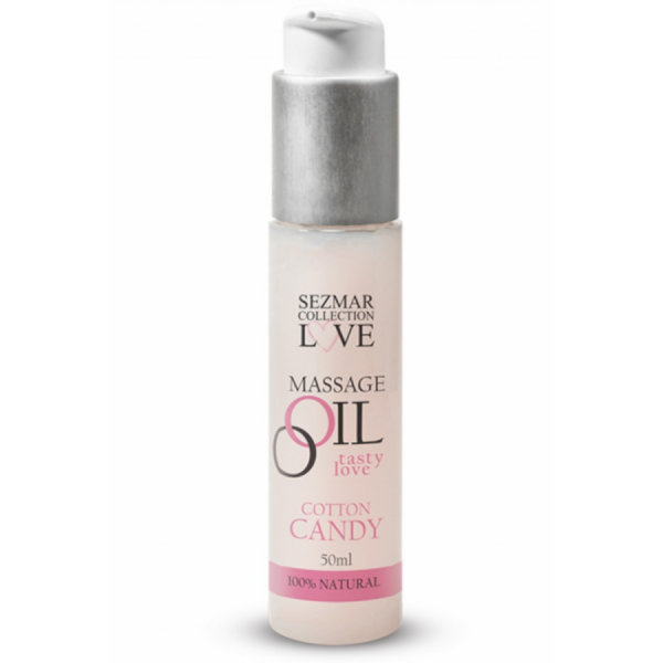 Huile de massage comestible Barbe à papa 50ml 